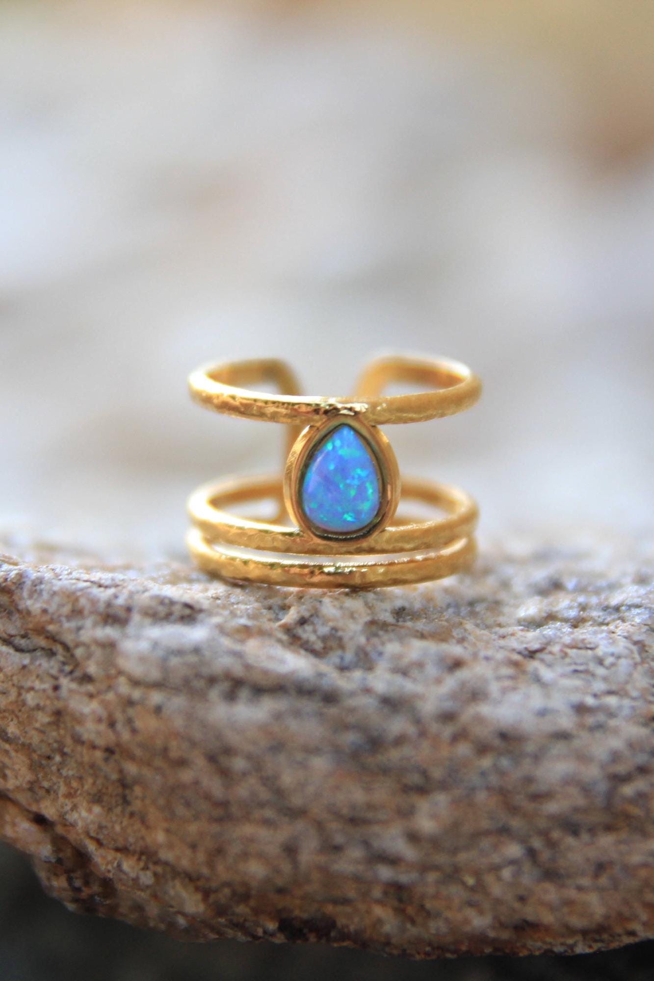 Blue Opal Ring