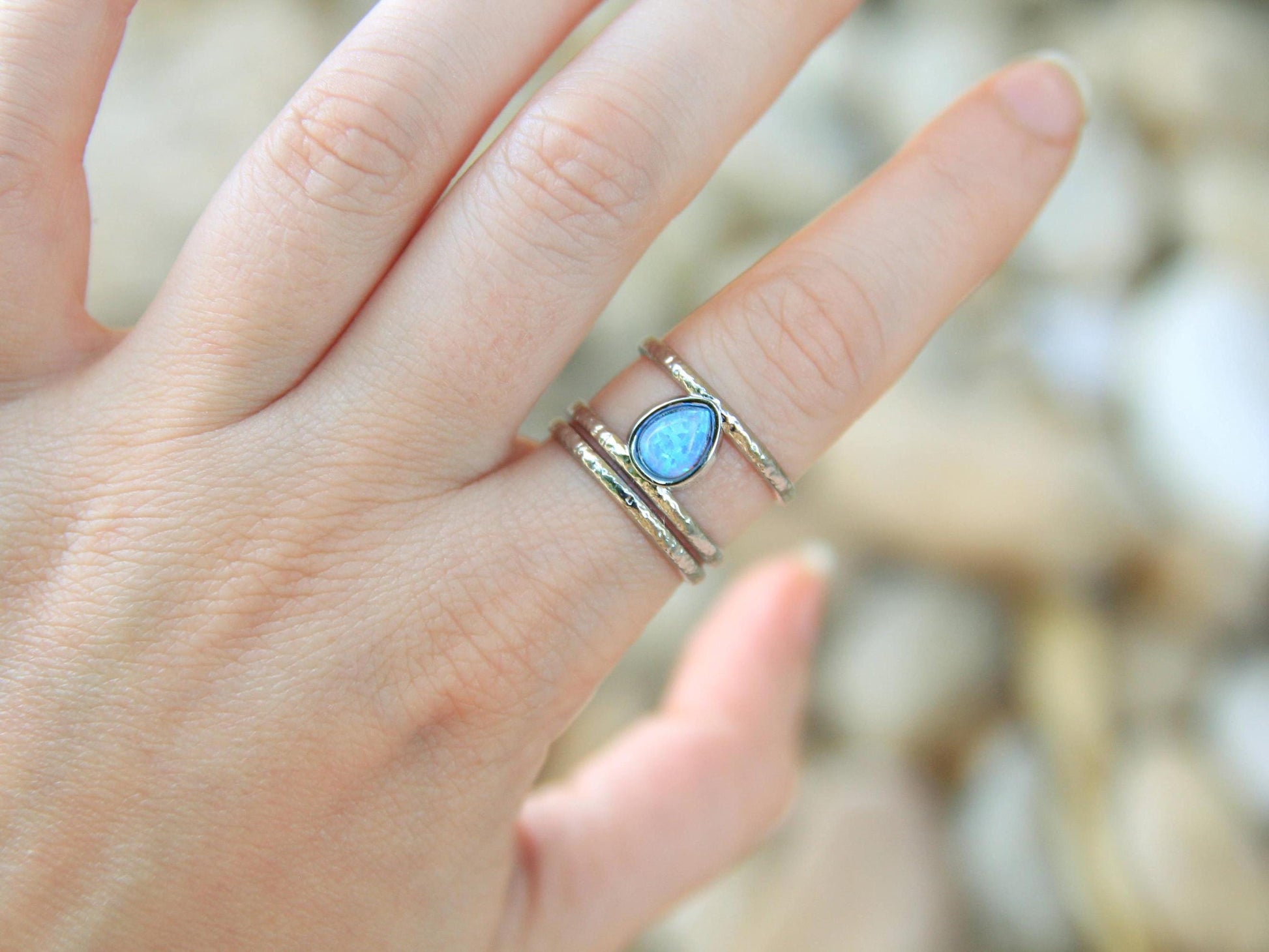 Blue Opal Ring