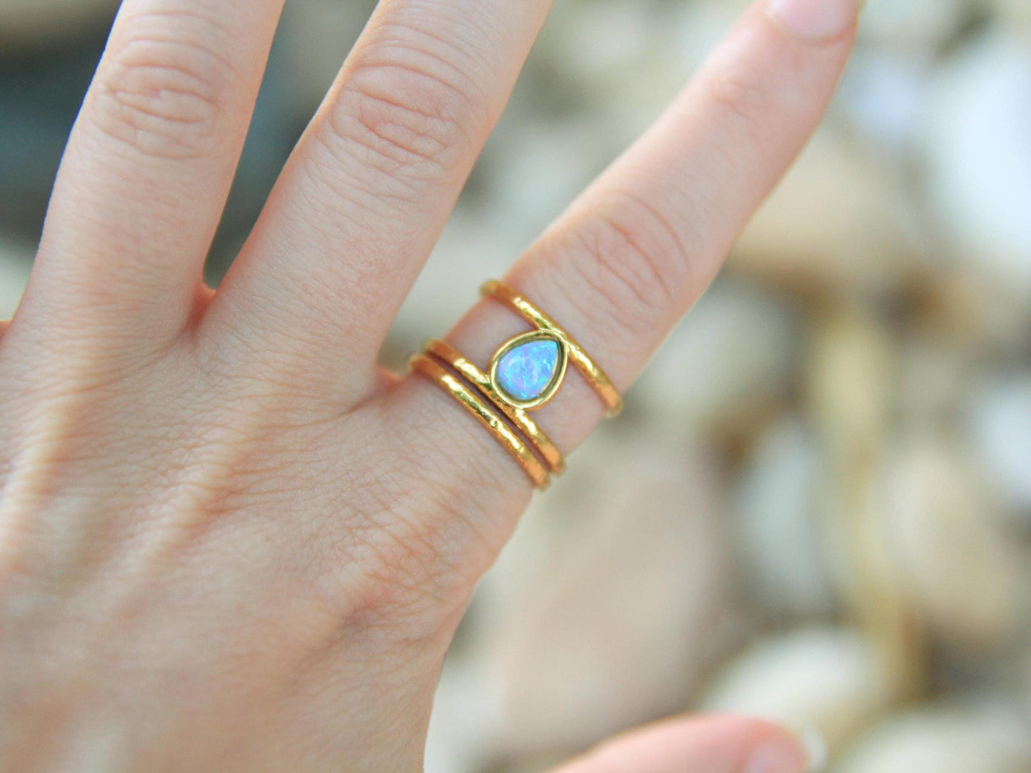 Blue Opal Ring