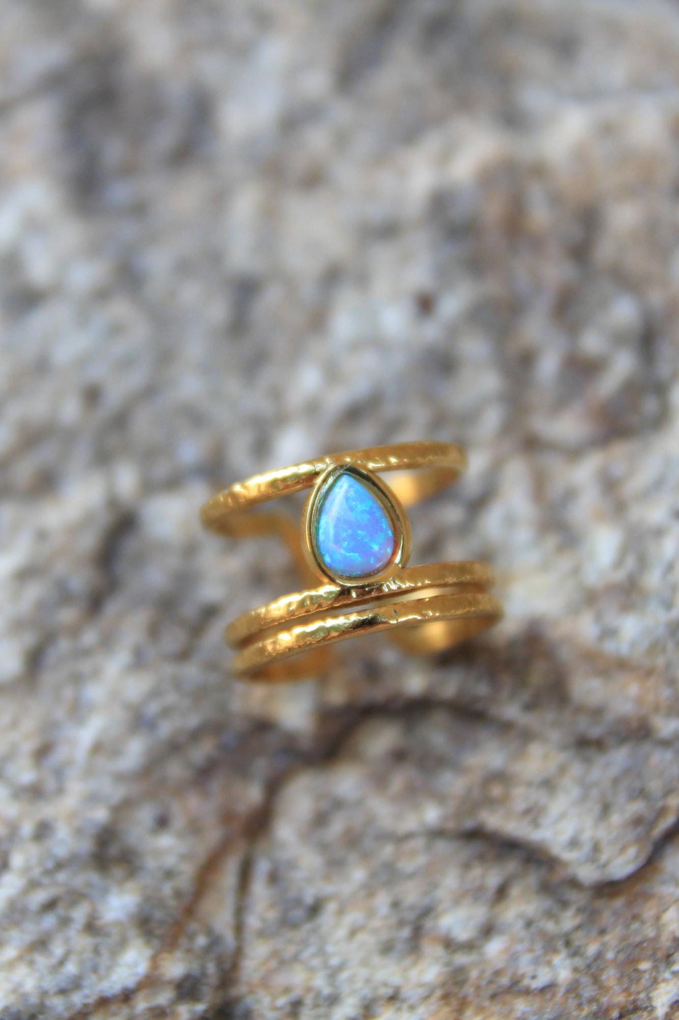 Blue Opal Ring