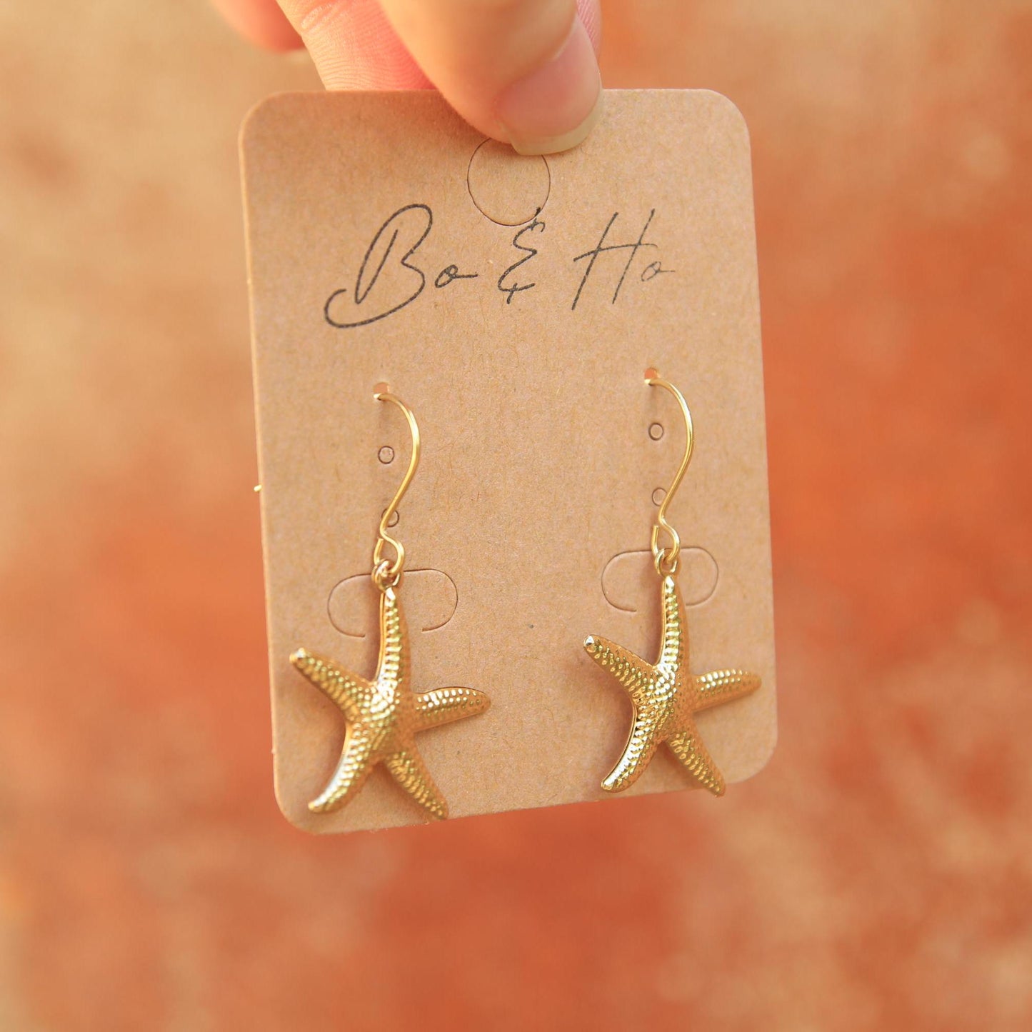 Gold Starfish Earrings