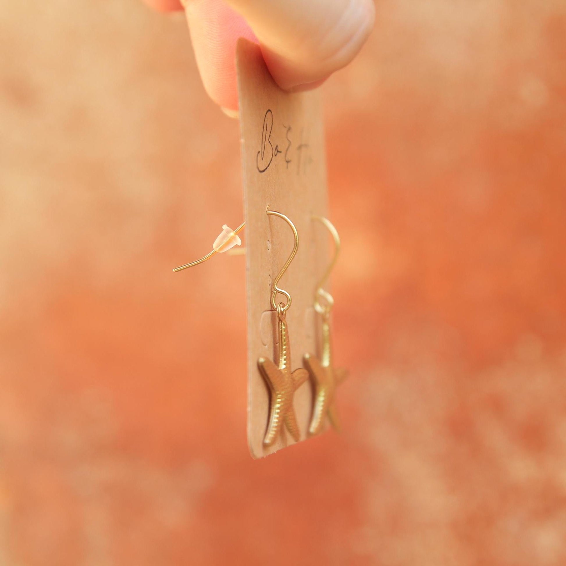 Gold Starfish Earrings