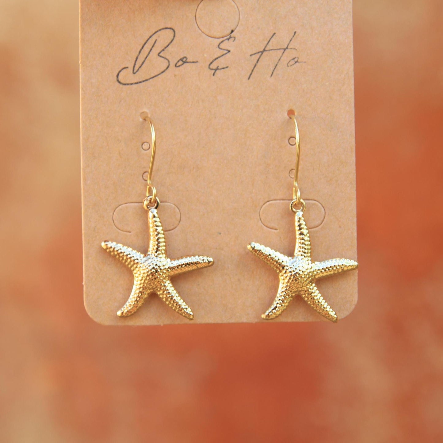 Gold Starfish Earrings