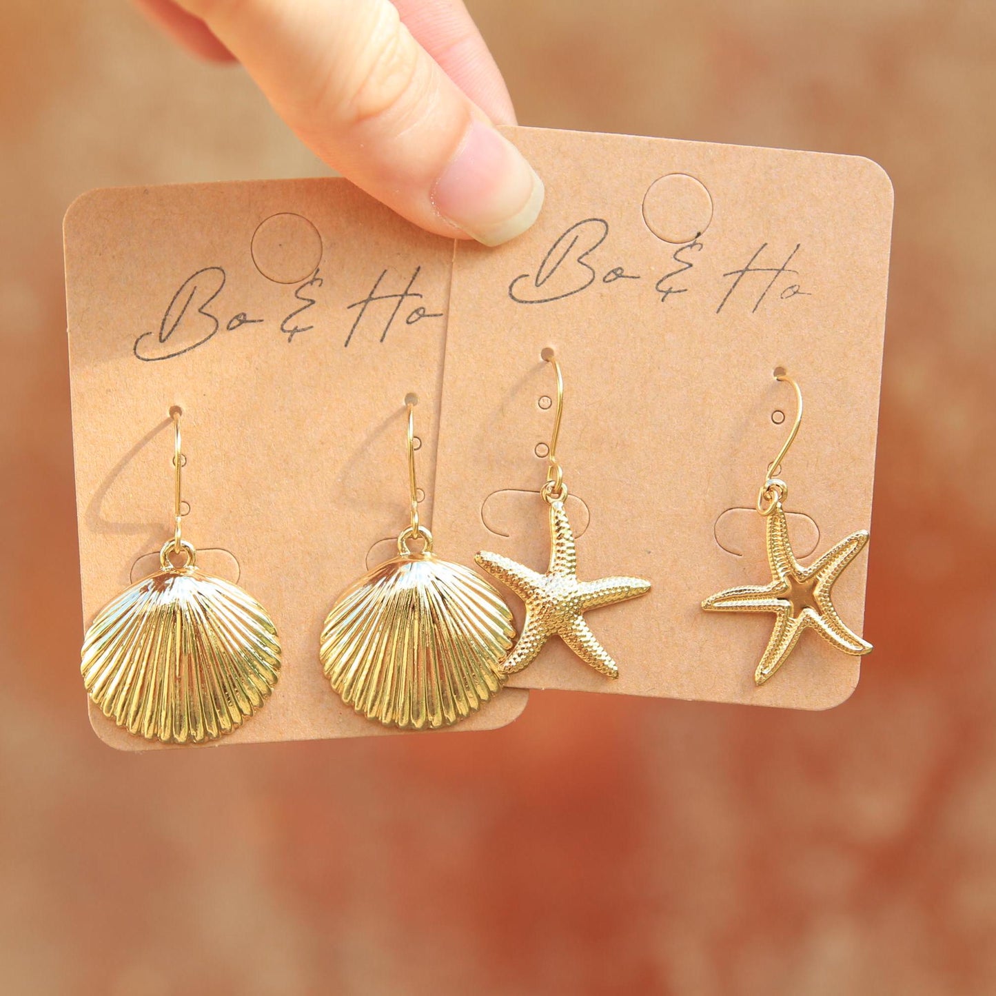 Gold Shell Earrings