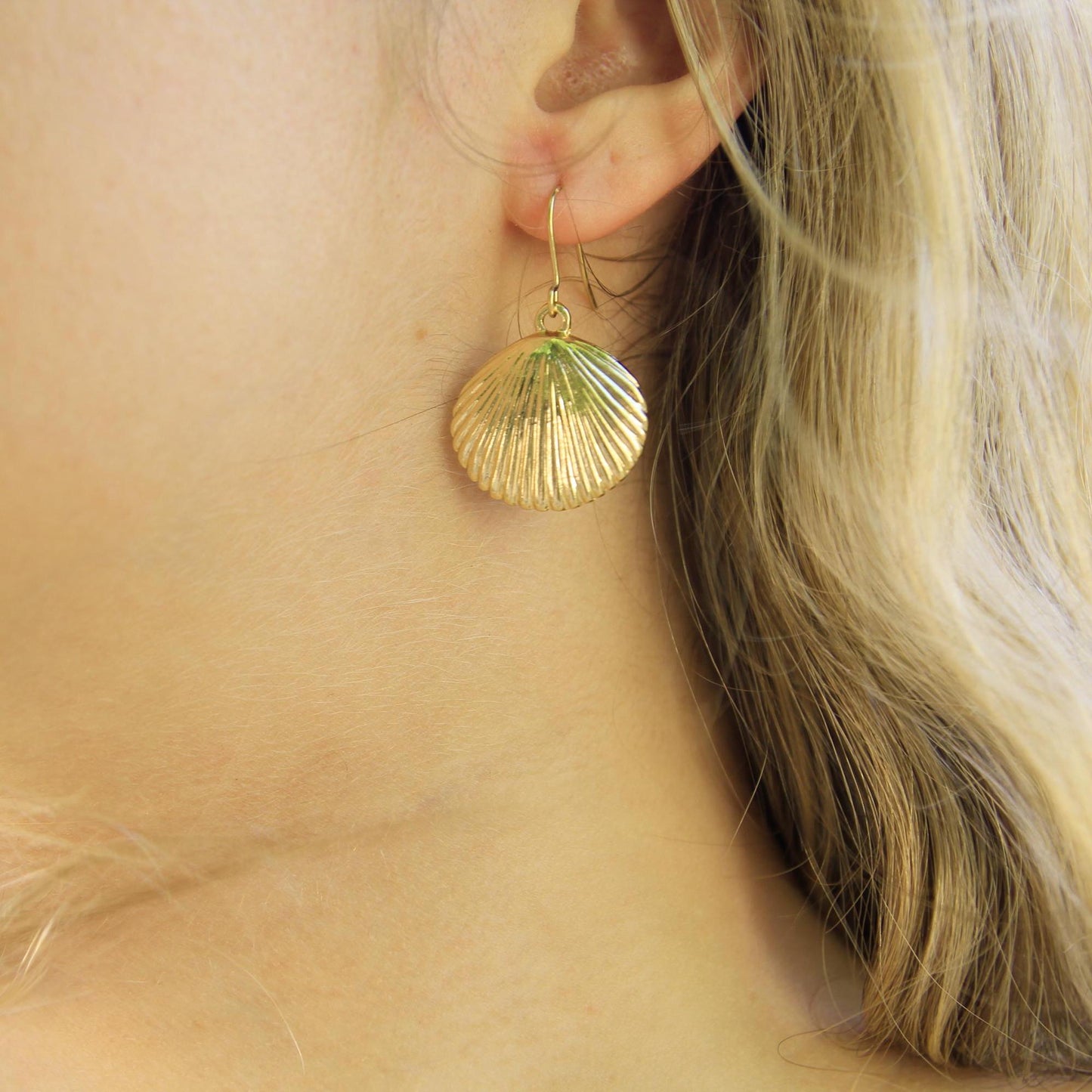 Gold Shell Earrings