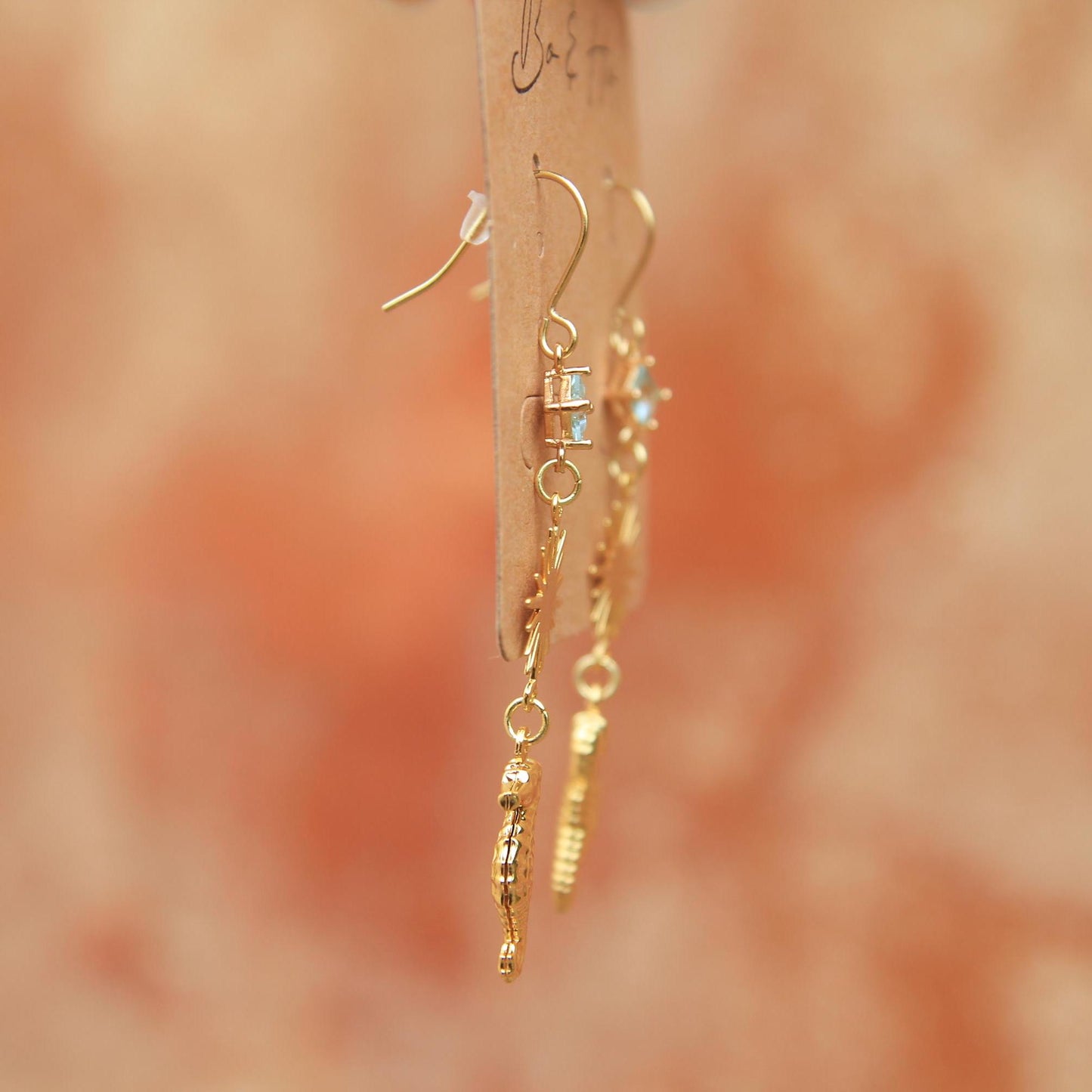 Gold Seahorse Earrings