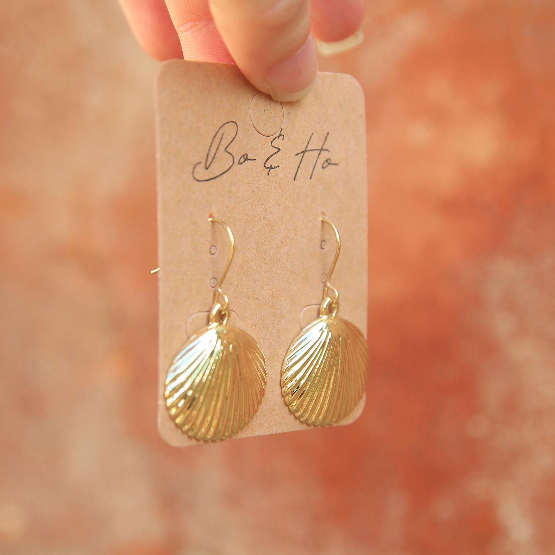 Gold Shell Earrings