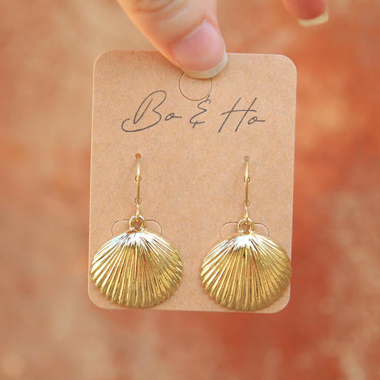 Gold Shell Earrings