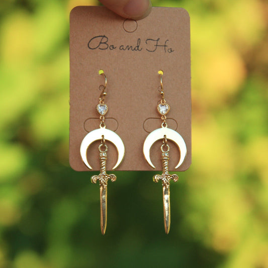 Moon Dagger Earrings