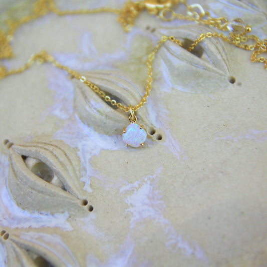 Dainty Opal Necklace