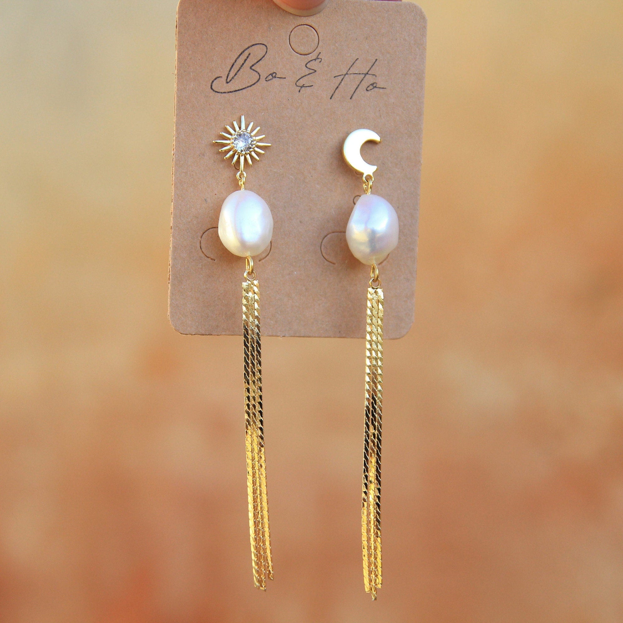 Large freshwater sale pearl earrings