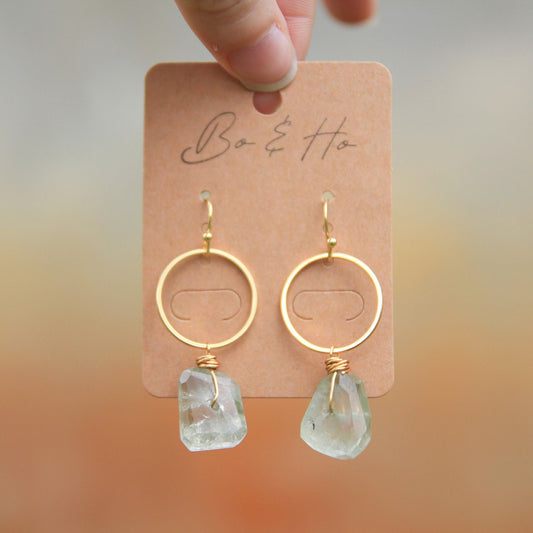 Green Amethyst Prasiolite Earrings